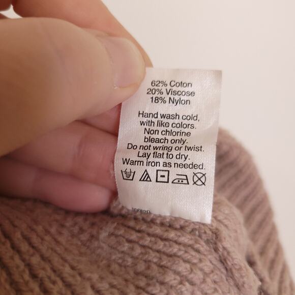 Madewell Province Crossback Sweater Pink Knit Size Medium Classic Neutral - Picture 10 of 12